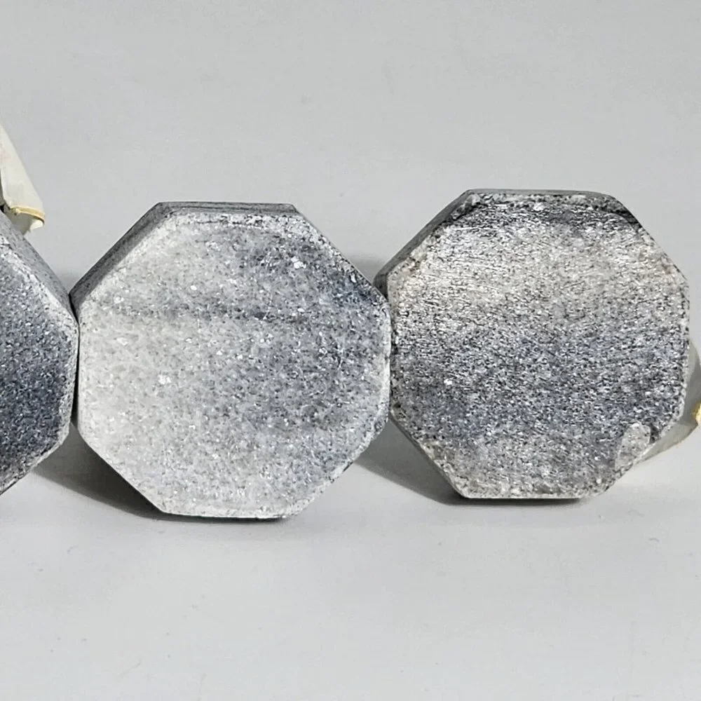Home Decor Wholesale 6 Knob for Drawer Dresser Pulls Decorative Hexagon Gray